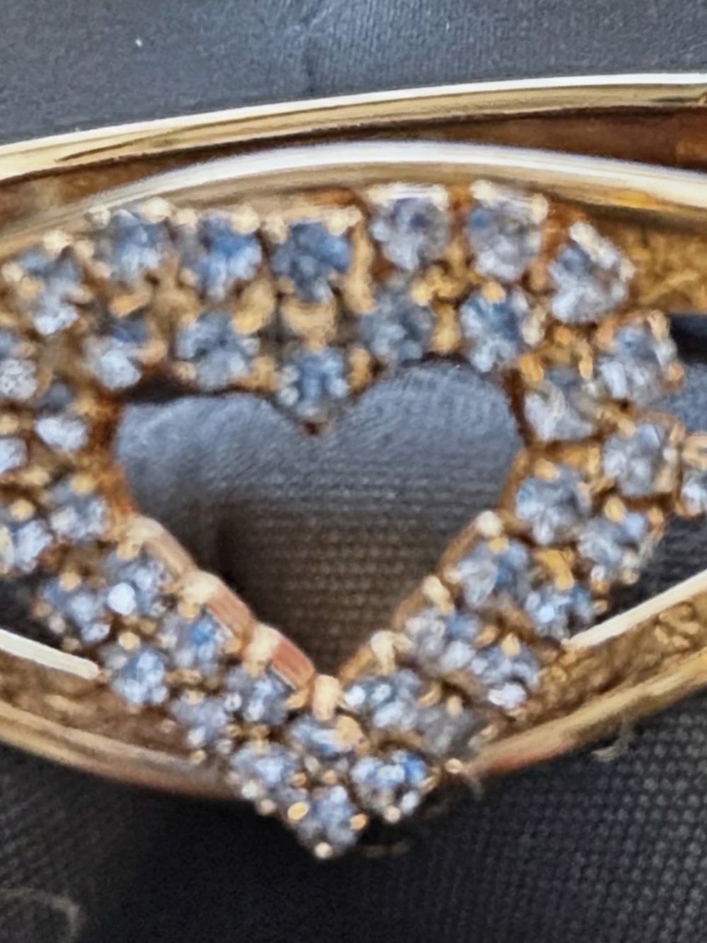 HEART SHAPE GOLDTONE RHINSTONE CUFF BRACELET